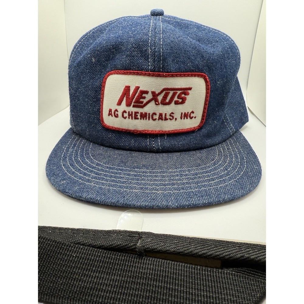 Vintage K Products Denim Snapback Hat Nexus AG Chemicals Made USA Promo